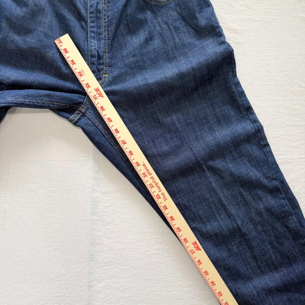 Sean John Jeans Mens 32 Dark Blue Denim Embroidered Pocket Cotton Y2K Style - Picture 7 of 8